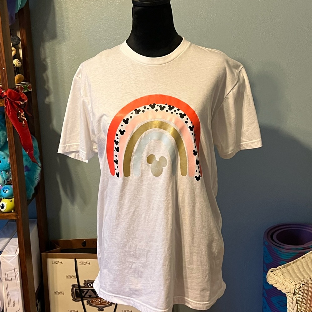 White Rainbow Mickey Mouse T-Shirt
